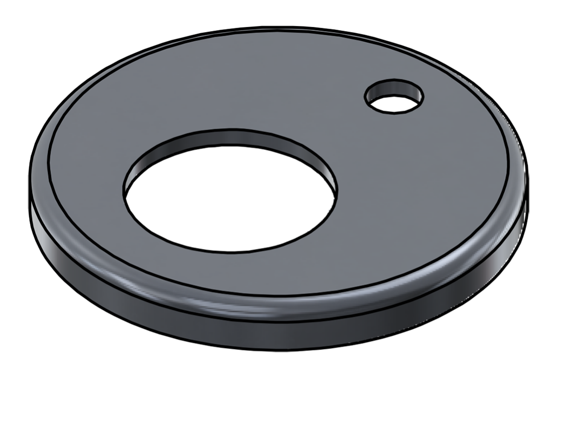Picture of #RFF1501-AL - ALUMINUM 1 1/2" TUBE RAISED FLUSH FLANGE