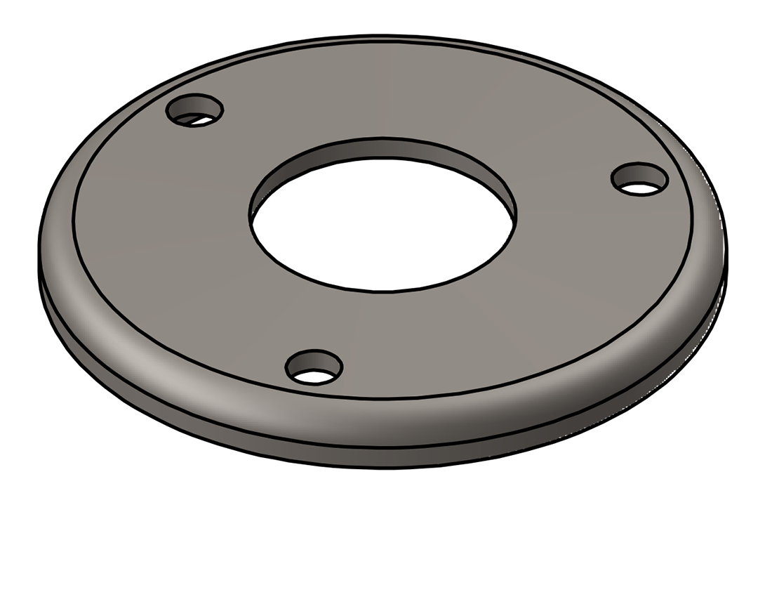 Picture of #RFF1503 - STEEL 1 1/2" TUBE RAISED FLUSH FLANGE