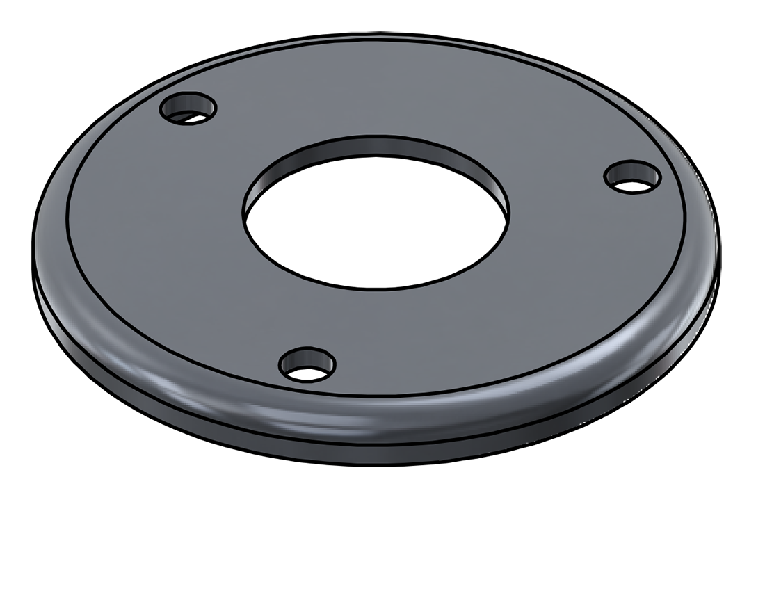 Picture of #RFF1503-AL - ALUMINUM 1 1/2" TUBE RAISED FLUSH FLANGE