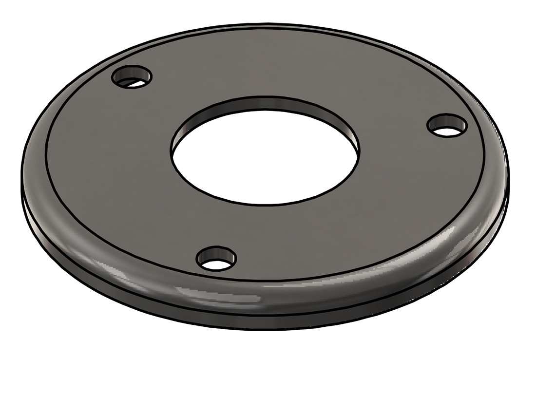 Picture of #RFF1503-SS - STAINLESS STEEL 1 1/2" TUBE RAISED FLUSH FLANGE