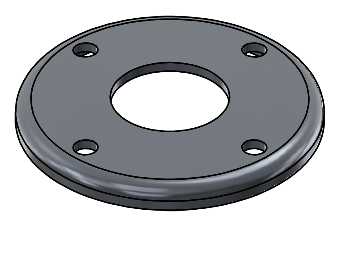 Picture of #RFF1504-AL - ALUMINUM 1 1/2" TUBE RAISED FLUSH FLANGE