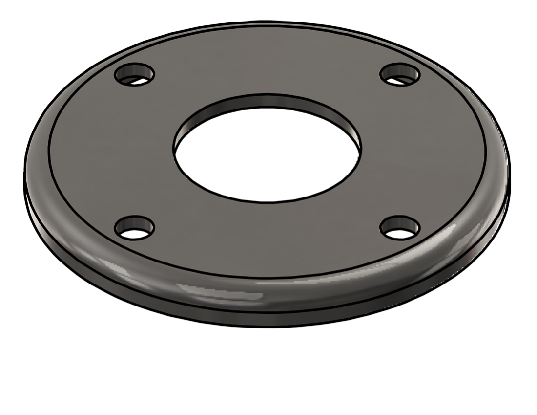 Picture of #RFF1504-SS - STAINLESS STEEL 1 1/2" TUBE RAISED FLUSH FLANGE