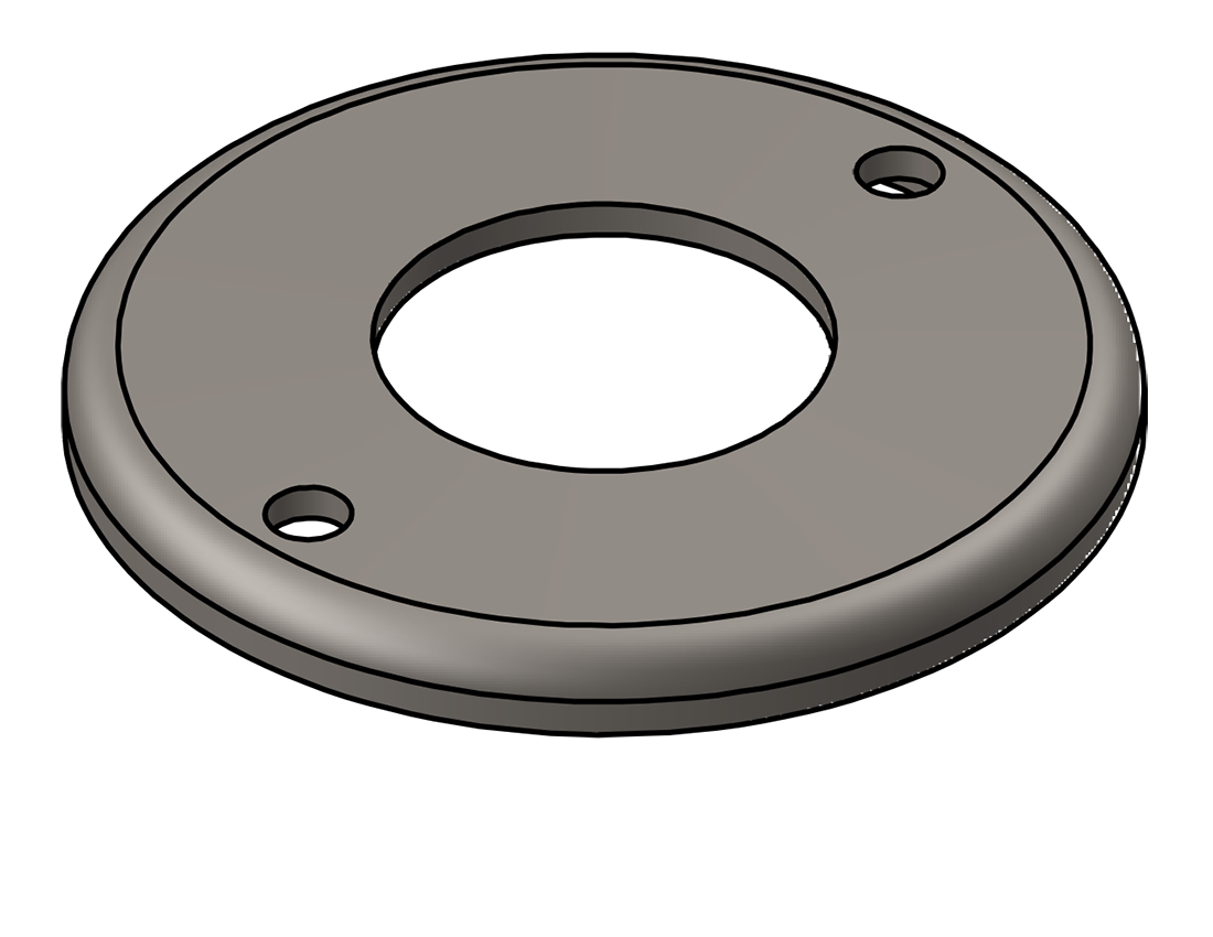 Picture of #RFF1662 - STEEL 1 1/4" PIPE RAISED FLUSH FLANGE