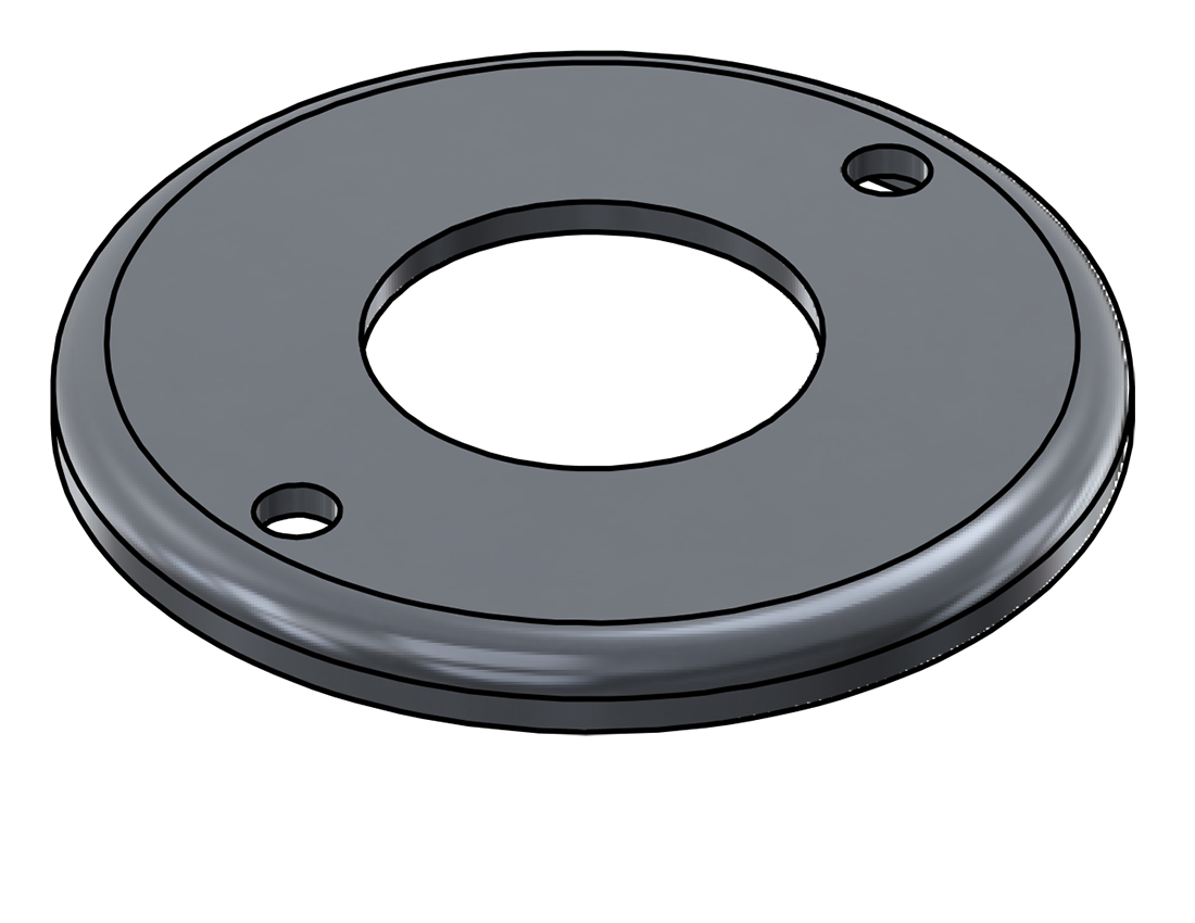 Picture of #RFF1662-AL - ALUMINUM 1 1/4" PIPE RAISED FLUSH FLANGE