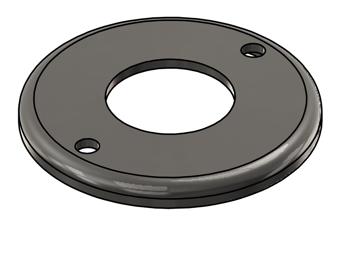 Picture of #RFF1662-SS - STAINLESS STEEL 1 1/4" PIPE RAISED FLUSH FLANGE