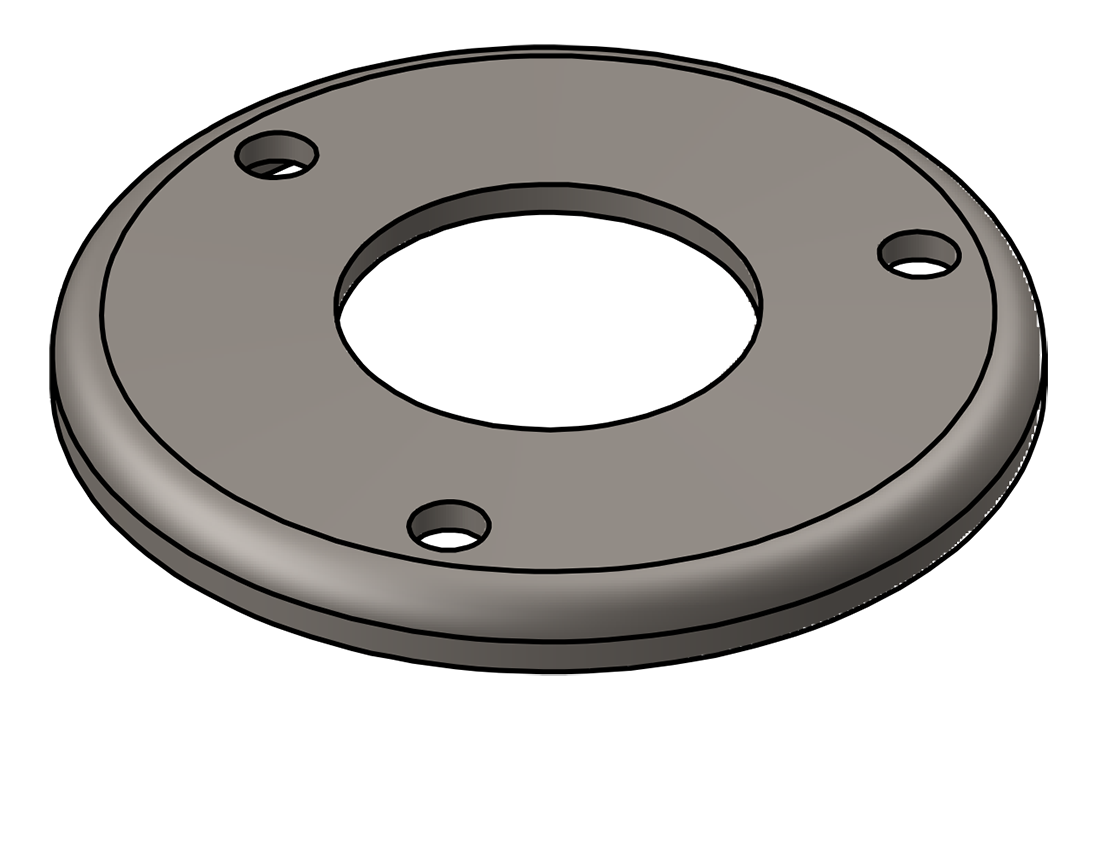 Picture of #RFF1663 - STEEL 1 1/4" PIPE RAISED FLUSH FLANGE