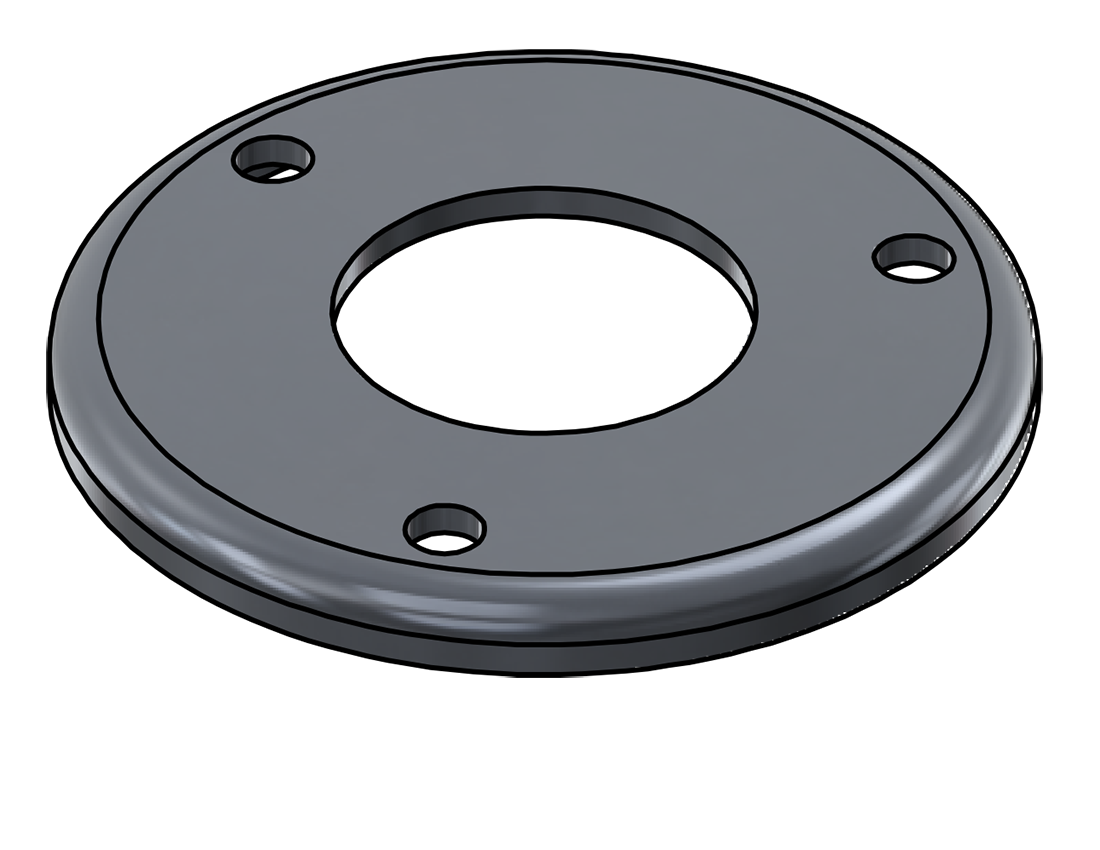 Picture of #RFF1663-AL - ALUMINUM 1 1/4" PIPE RAISED FLUSH FLANGE