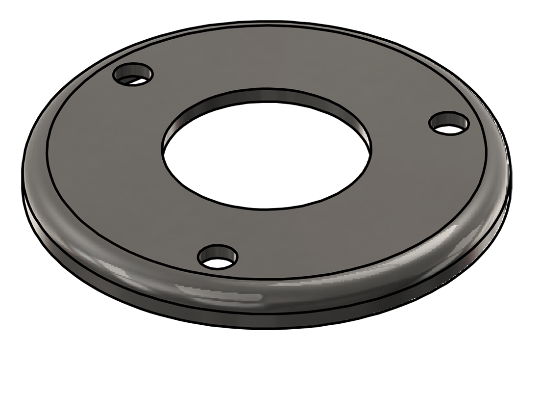 Picture of #RFF1663-SS - STAINLESS STEEL 1 1/4" PIPE RAISED FLUSH FLANGE