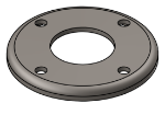 Picture of #RFF1664 - STEEL 1 1/4" PIPE RAISED FLUSH FLANGE