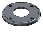 Picture of #RFF1664-AL - ALUMINUM 1 1/4" PIPE RAISED FLUSH FLANGE