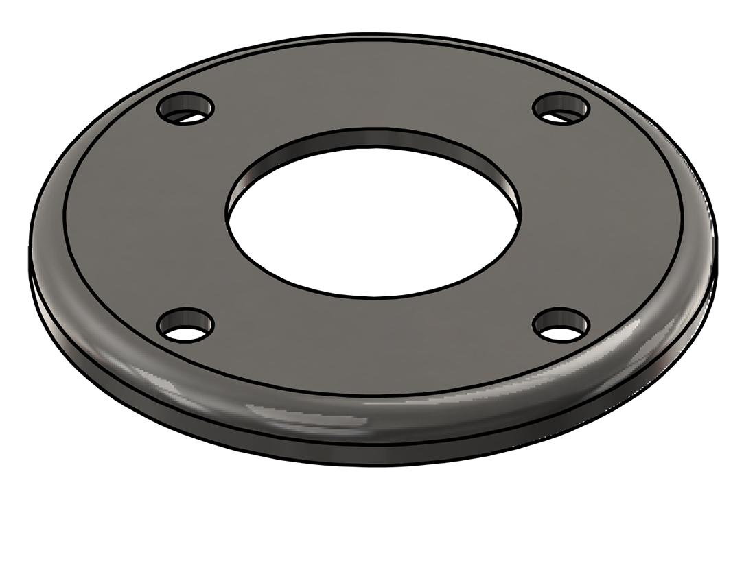 Picture of #RFF1664-SS - STAINLESS STEEL 1 1/4" PIPE RAISED FLUSH FLANGE