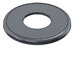 Picture of #RFF1900-AL - ALUMINUM 1 1/2" PIPE RAISED FLUSH FLANGE