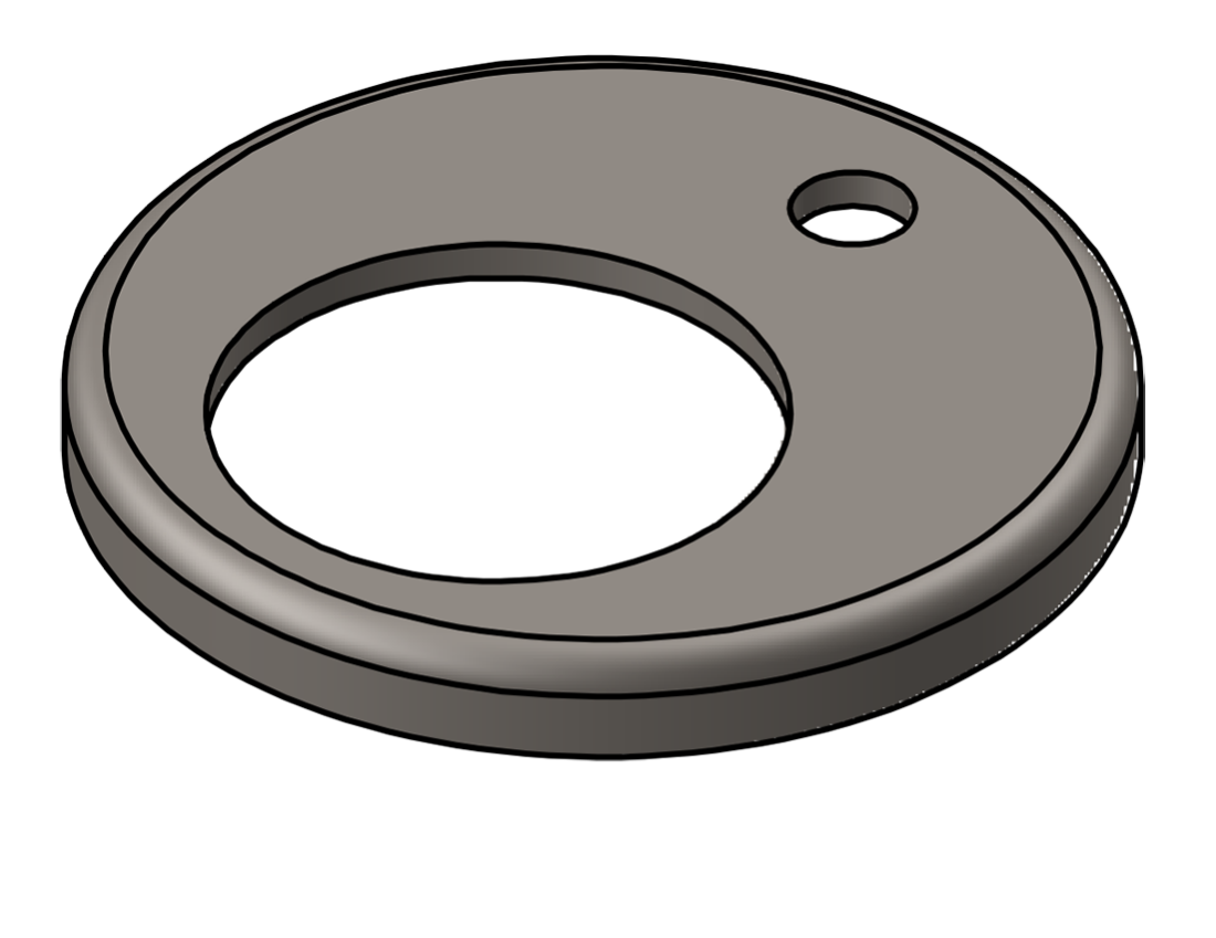 Picture of #RFF1901 - STEEL 1 1/2" PIPE RAISED FLUSH FLANGE