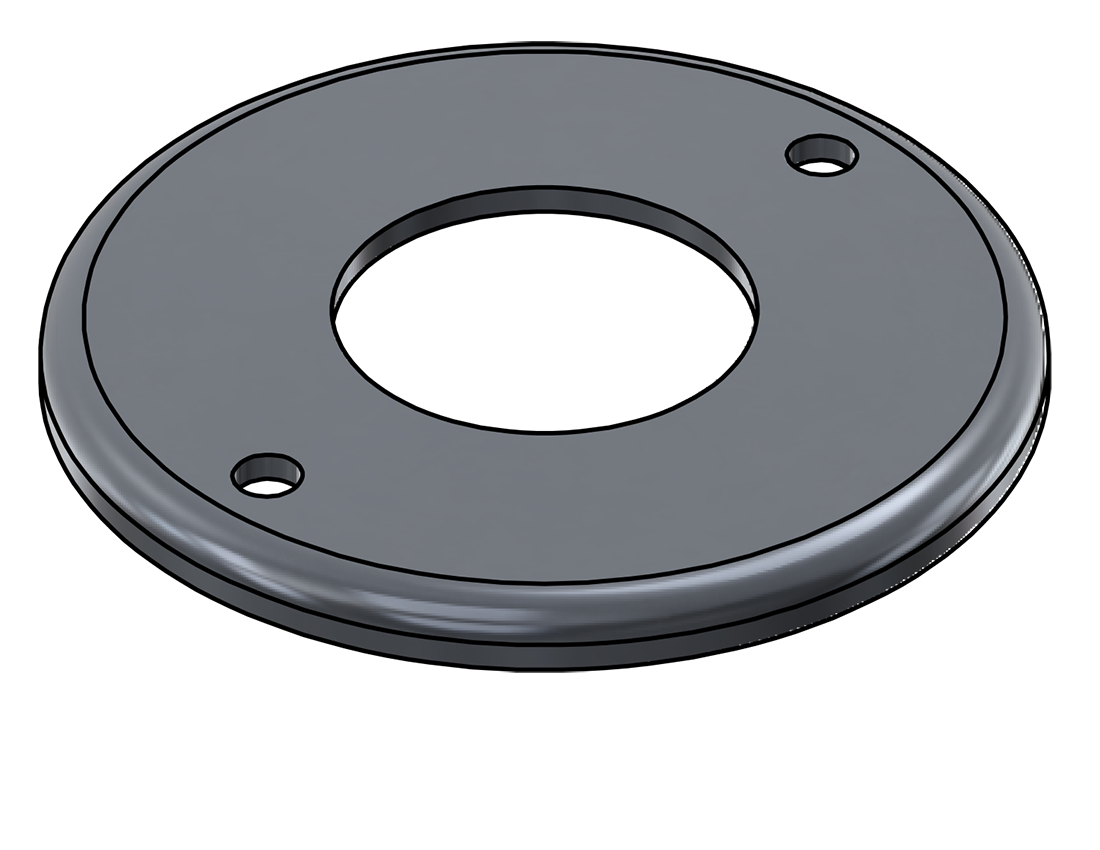 Picture of #RFF1902-AL - ALUMINUM 1 1/2" PIPE RAISED FLUSH FLANGE