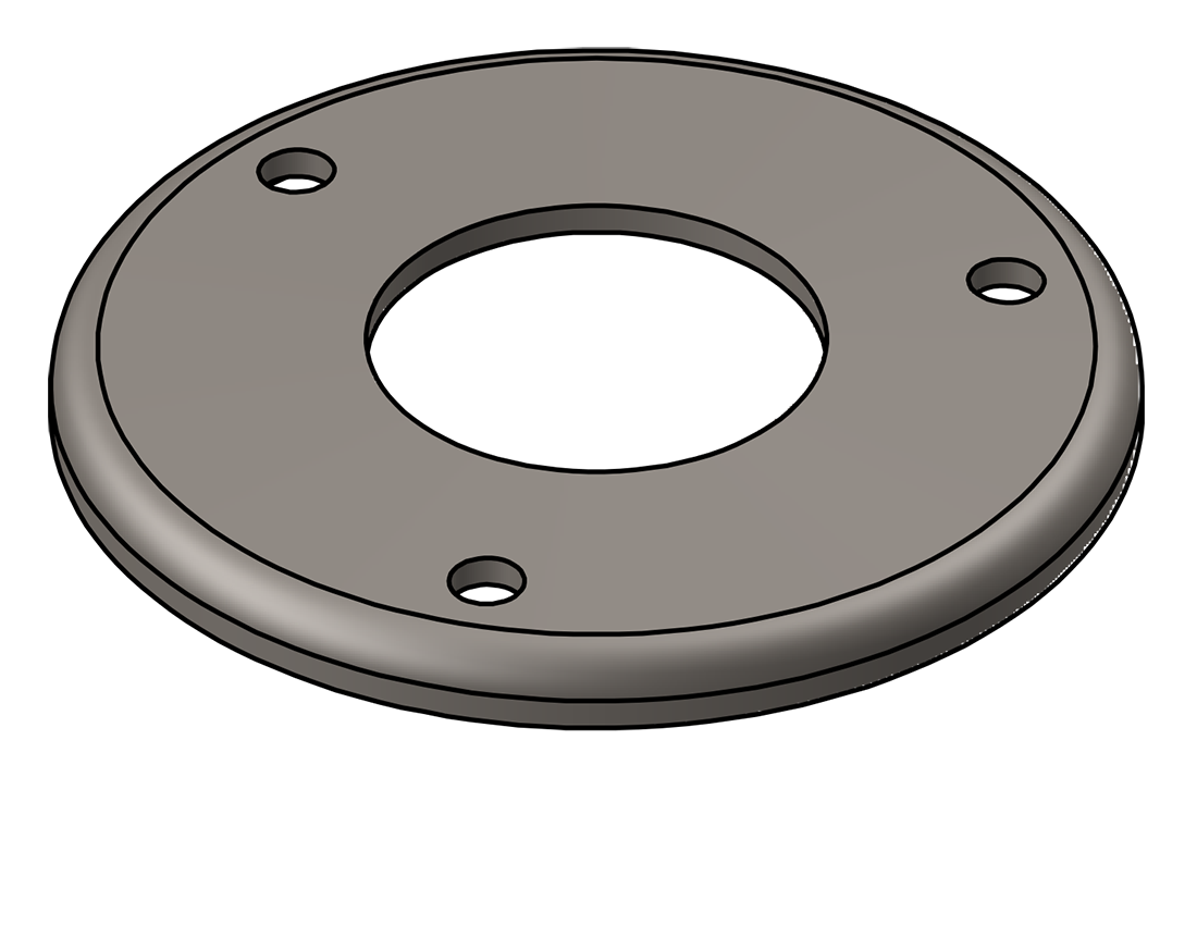 Picture of #RFF1903 - STEEL 1-1/2" PIPE RAISED FLUSH FLANGE