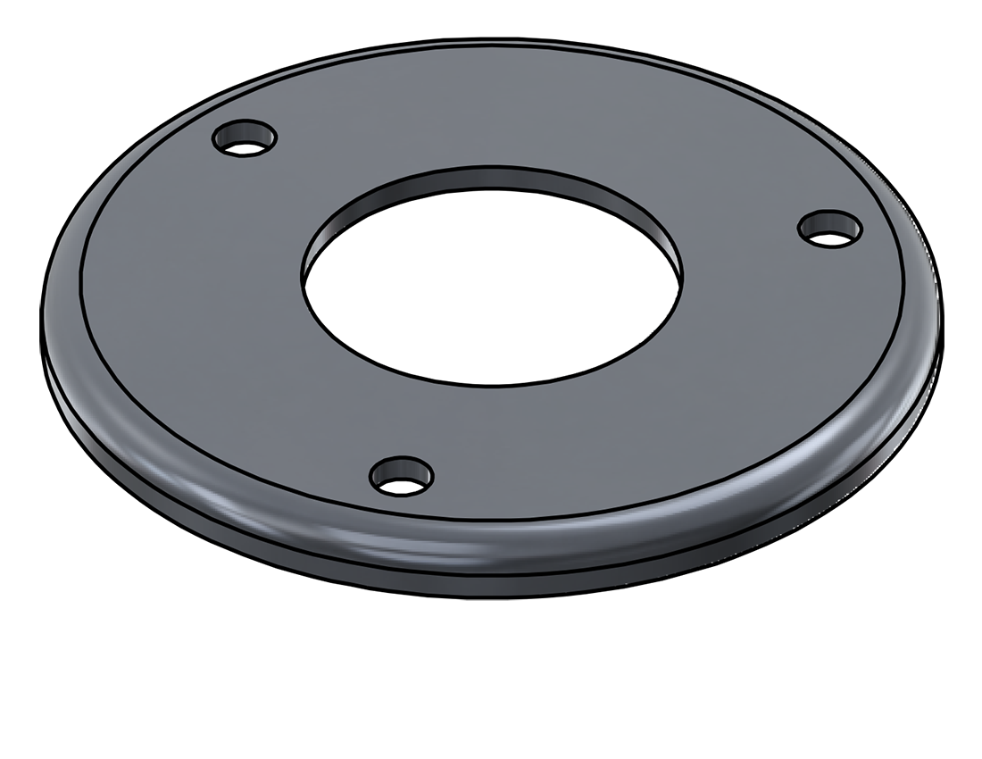 Picture of #RFF1903-AL - ALUMINUM 1 1/2" PIPE RAISED FLUSH FLANGE