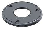 Picture of #RFF1903-AL - ALUMINUM 1 1/2" PIPE RAISED FLUSH FLANGE
