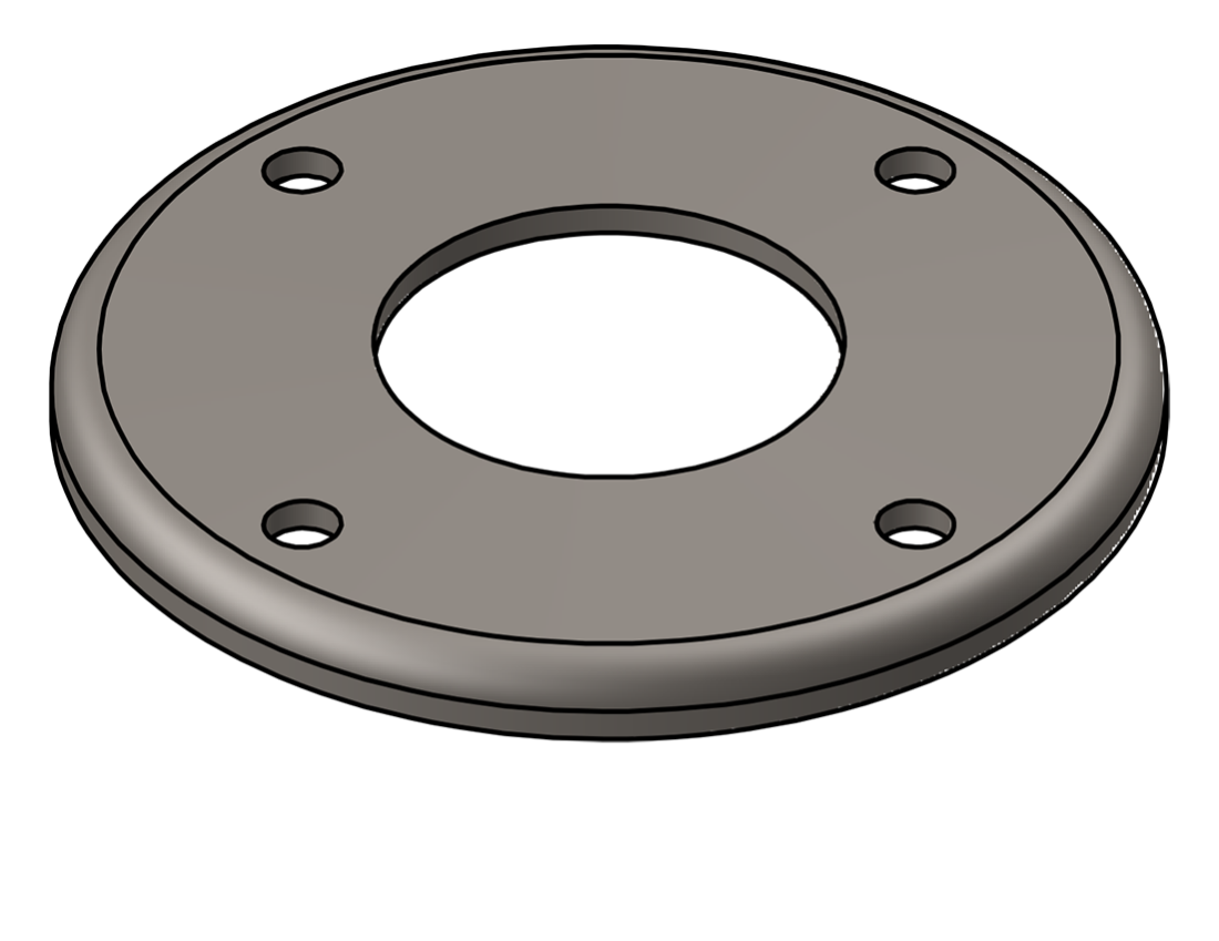 Picture of #RFF1904 - STEEL 1-1/2" PIPE RAISED FLUSH FLANGE