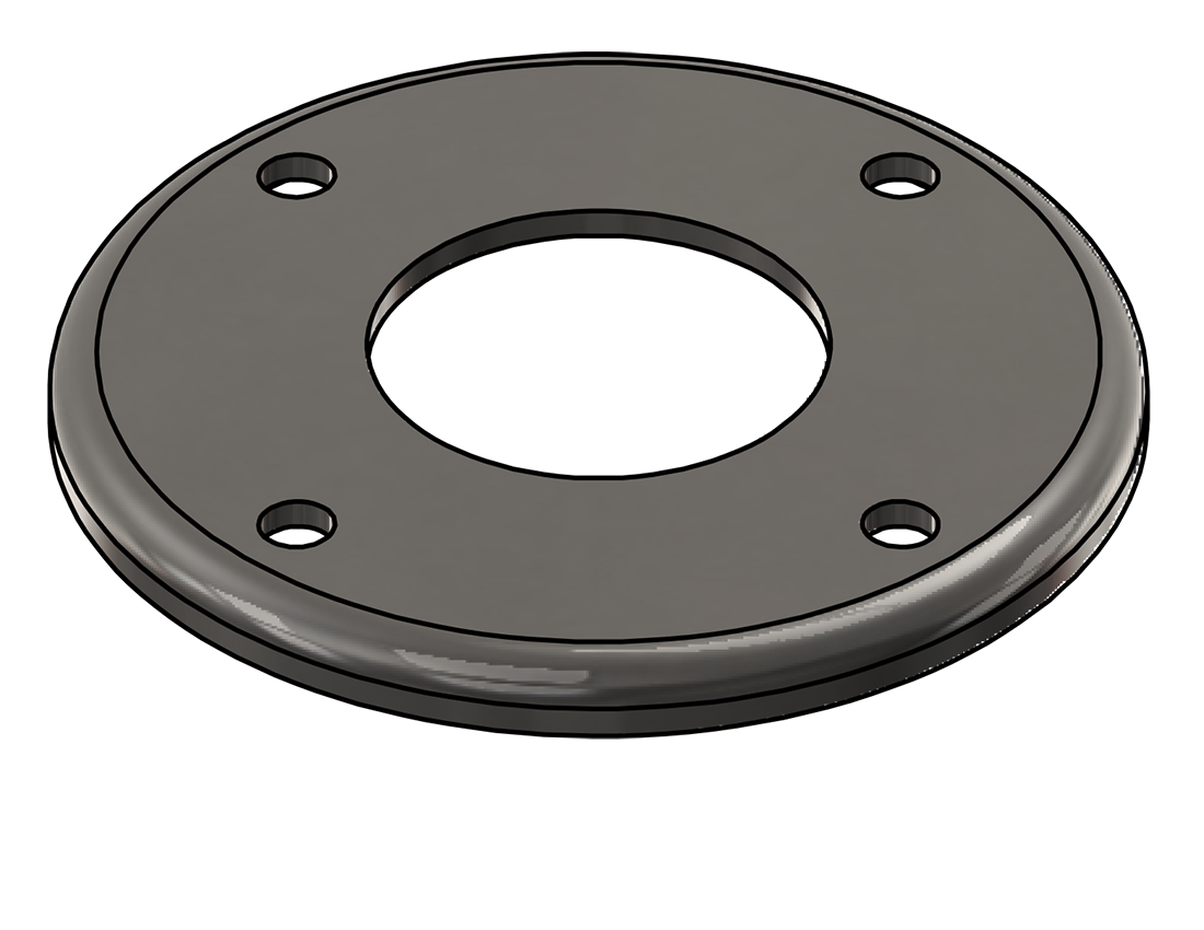 Picture of #RFF1904-SS - STAINLESS STEEL 1 1/2" PIPE RAISED FLUSH FLANGE