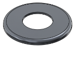 Picture of #RFF2000-AL - ALUMINUM 2" TUBE RAISED FLUSH FLANGE