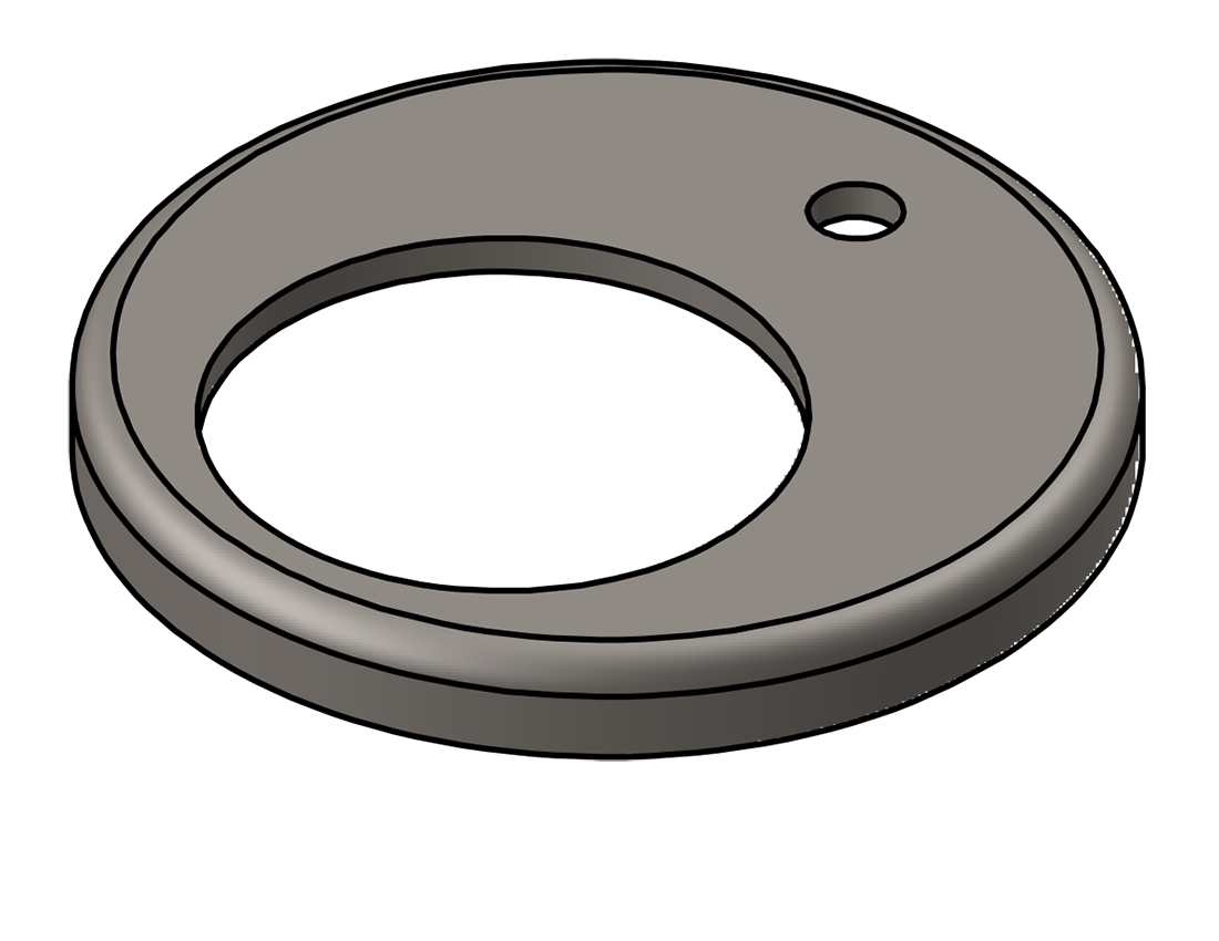 Picture of #RFF2001 - STEEL 2" TUBE RAISED FLUSH FLANGE