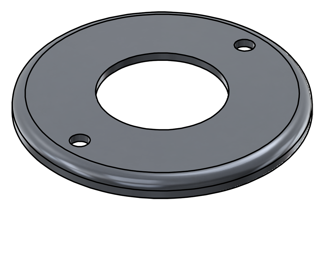 Picture of #RFF2002-AL - ALUMINUM 2" TUBE RAISED FLUSH FLANGE