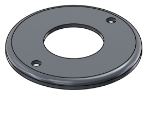 Picture of #RFF2002-AL - ALUMINUM 2" TUBE RAISED FLUSH FLANGE