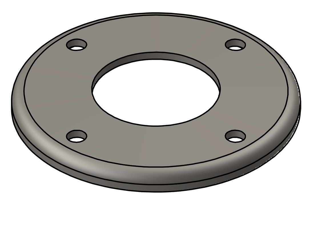 Picture of #RFF2004 - STEEL 2" TUBE RAISED FLUSH FLANGE
