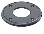 Picture of #RFF2004-AL - ALUMINUM 2" TUBE RAISED FLUSH FLANGE