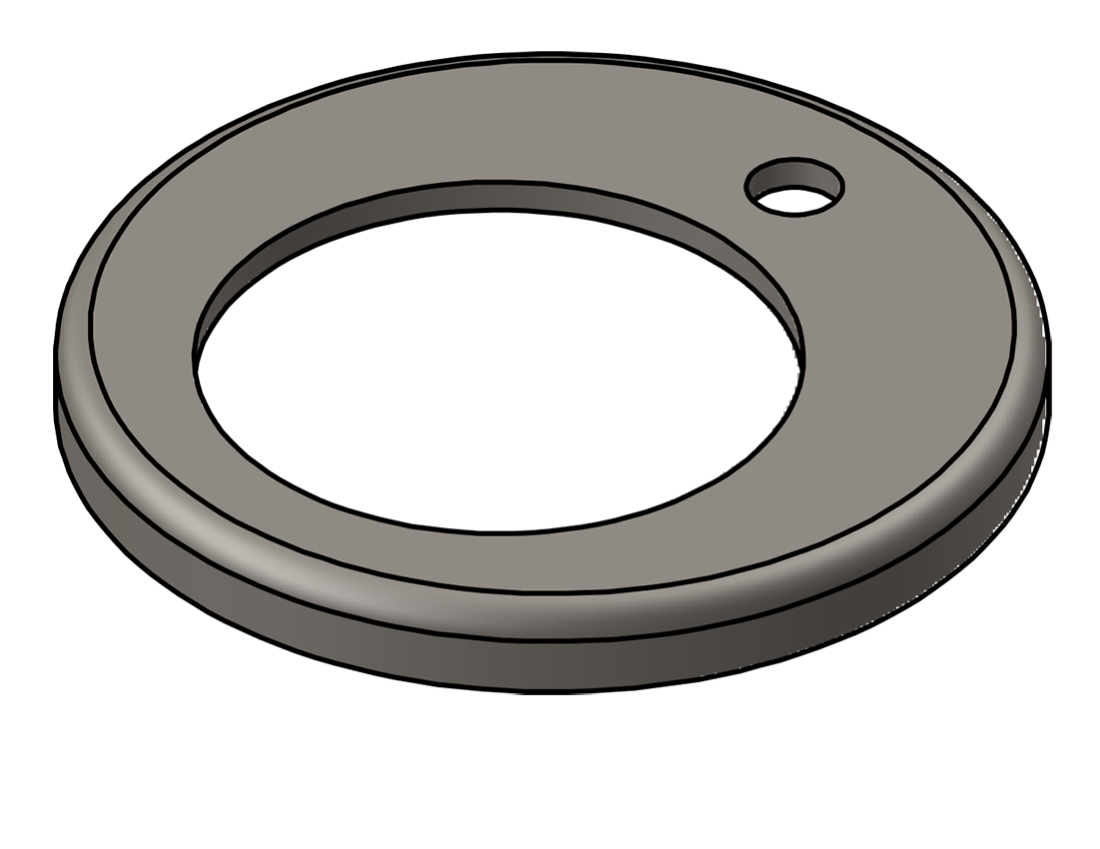 Picture of #RFF2381 - STEEL 2" PIPE RAISED FLUSH FLANGE