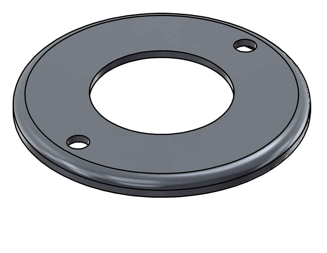 Picture of #RFF2382-AL - ALUMINUM 2" PIPE RAISED FLUSH FLANGE