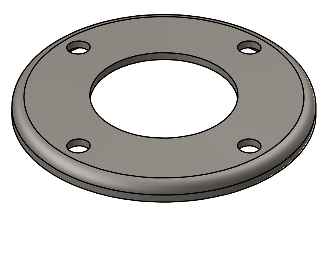 Picture of #RFF2384 - STEEL 2" PIPE RAISED FLUSH FLANGE