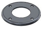 Picture of #RFF2384-AL - ALUMINUM 2" PIPE RAISED FLUSH FLANGE