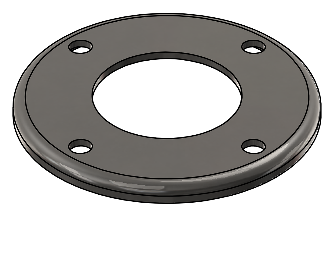 Picture of #RFF2384-SS - STAINLESS STEEL 2" PIPE RAISED FLUSH FLANGE