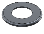 Picture of #RFF2500-AL - ALUMINUM 2 1/2" TUBE RAISED FLUSH FLANGE