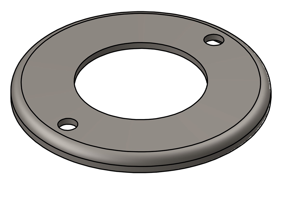 Picture of #RFF2502 - STEEL 2-1/2" TUBE RAISED FLUSH FLANGE