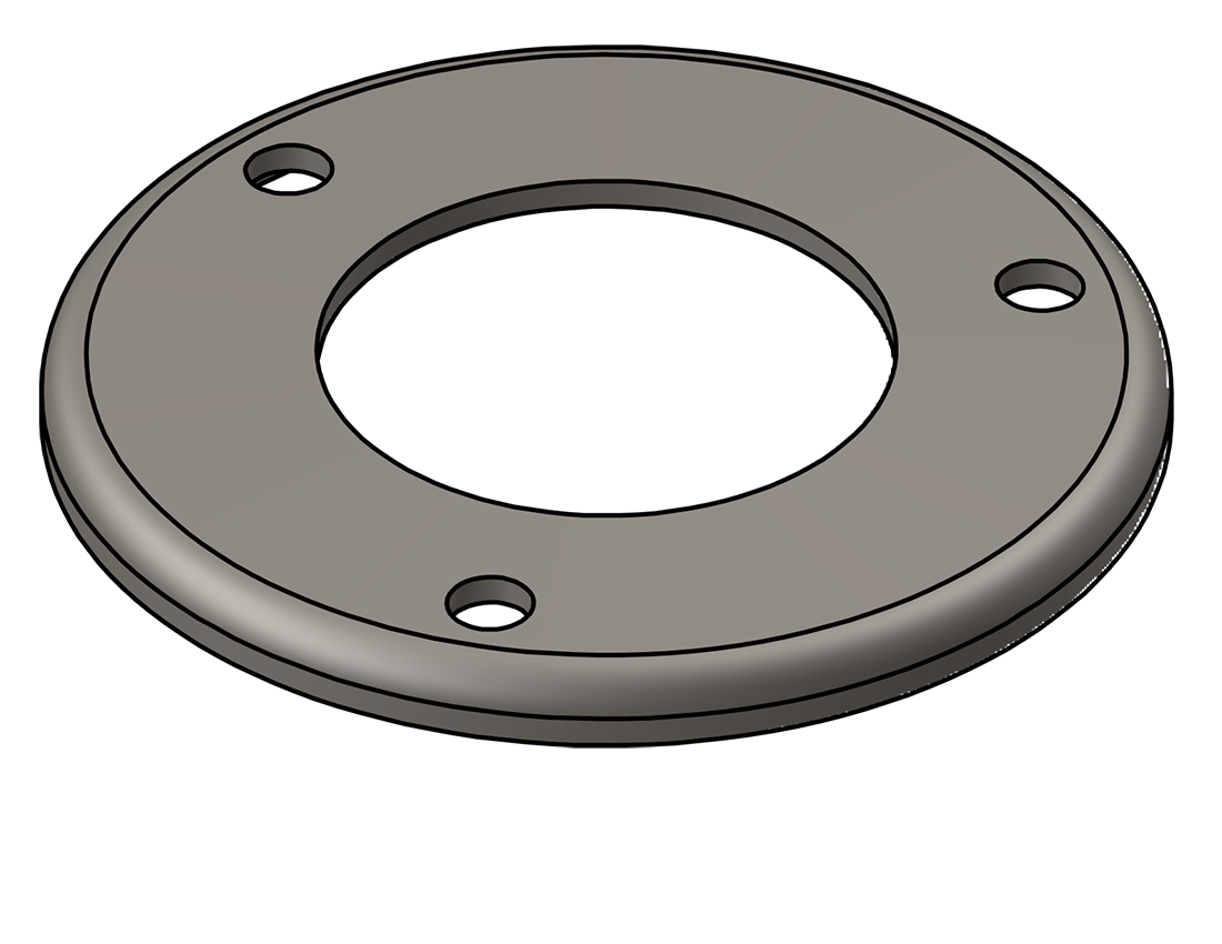 Picture of #RFF2503 - STEEL 2-1/2" TUBE RAISED FLUSH FLANGE