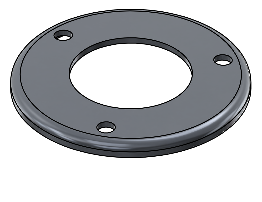 Picture of #RFF2503-AL - ALUMINUM 2-1/2" TUBE RAISED FLUSH FLANGE