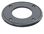 Picture of #RFF2504-AL - ALUMINUM 2 -1/2" TUBE RAISED FLUSH FLANGE