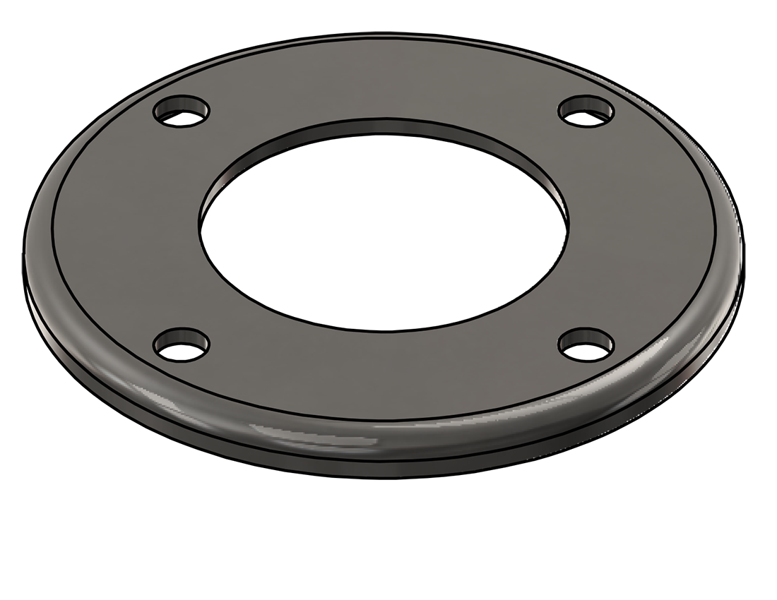 Picture of #RFF2504-SS - STAINLESS STEEL 2-1/2" TUBE RAISED FLUSH FLANGE