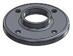 Picture of #RF1504-AL - ALUMINUM 1-1/2" TUBE RAISED BASE FLANGE