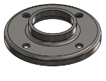 Picture of #RF1664-SS - STAINLESS STEEL 1 1/4" PIPE RAISED BASE FLANGE