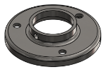 Picture of #RF1667-SS - STAINLESS STEEL 1 1/4" PIPE RAISED BASE FLANGE
