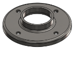 Picture of #RF1904-SS - STAINLESS STEEL 1 1/2" PIPE RAISED BASE FLANGE