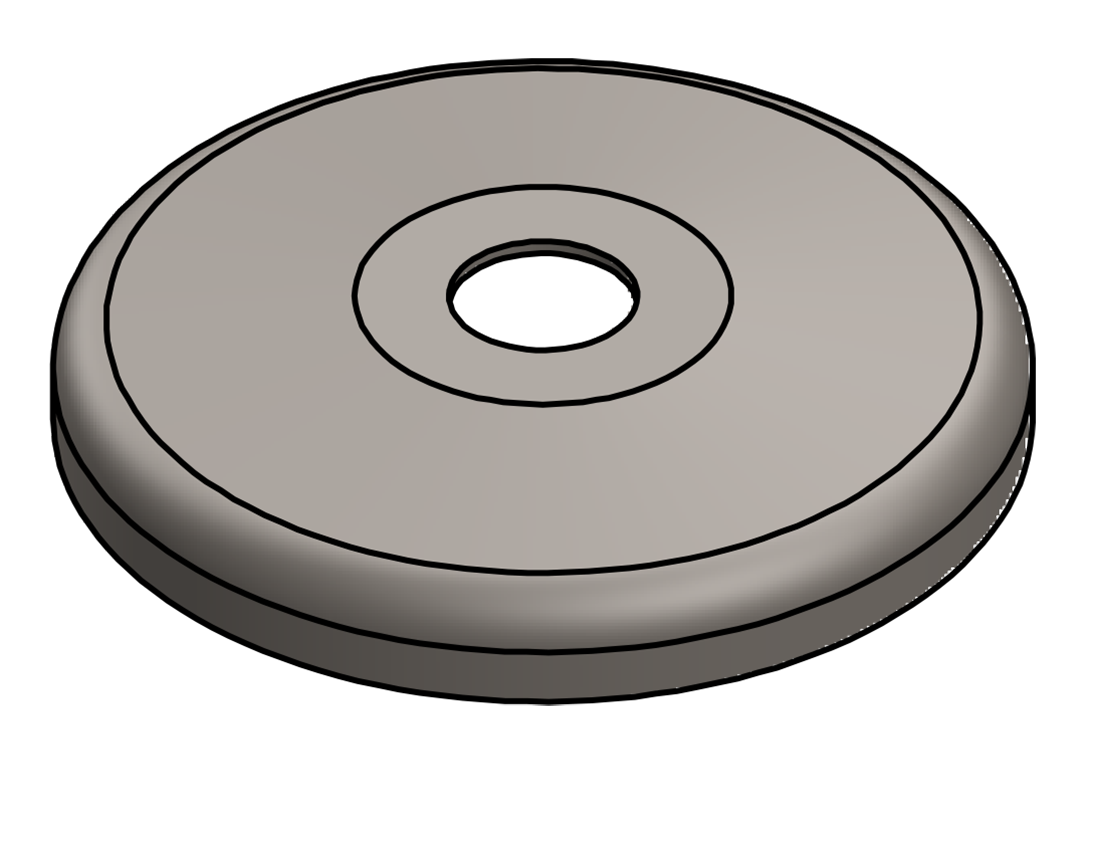 Picture of #SCF063 - STEEL 5/8" TUBE SNAP COVER FLANGE
