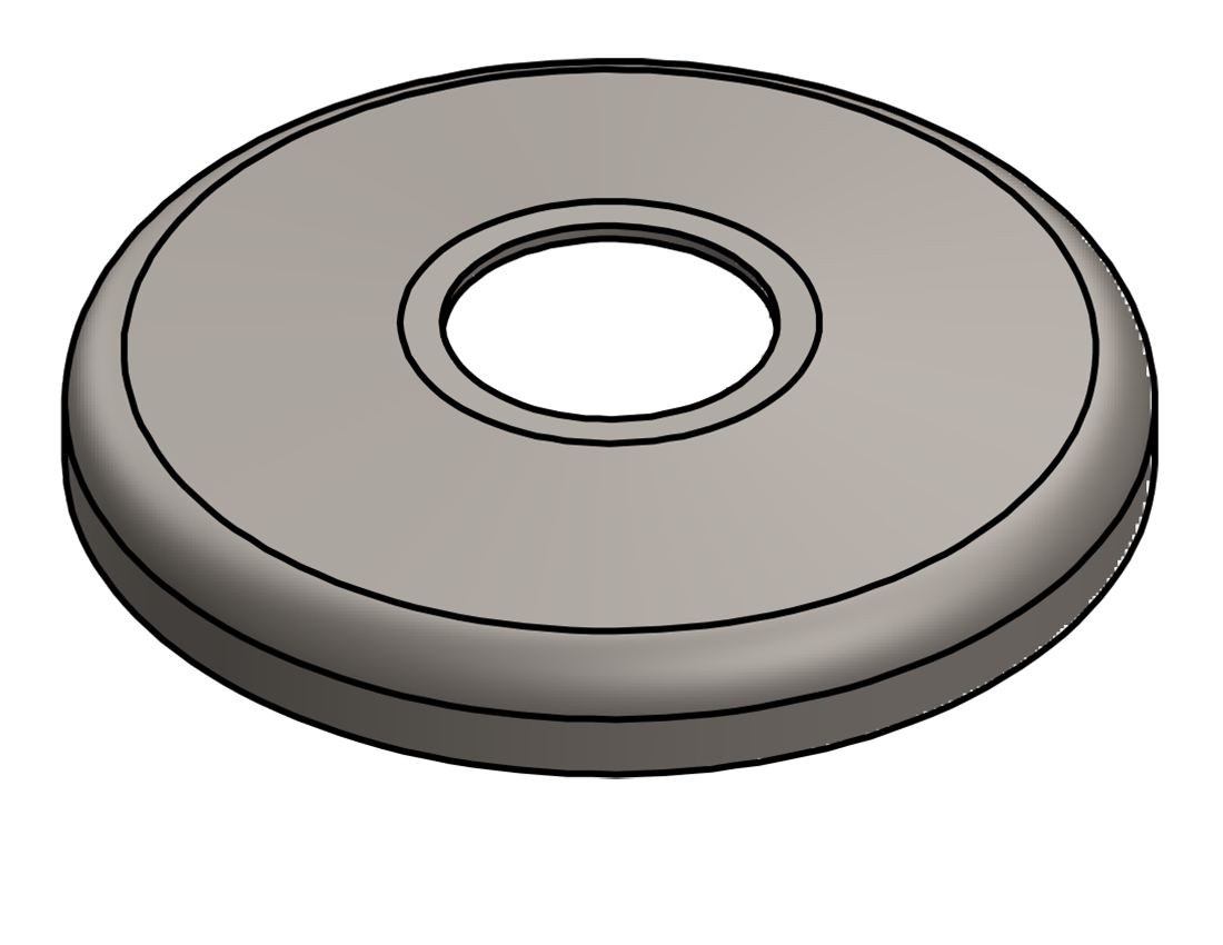 Picture of #SCF100 - STEEL 1" TUBE SNAP COVER FLANGE