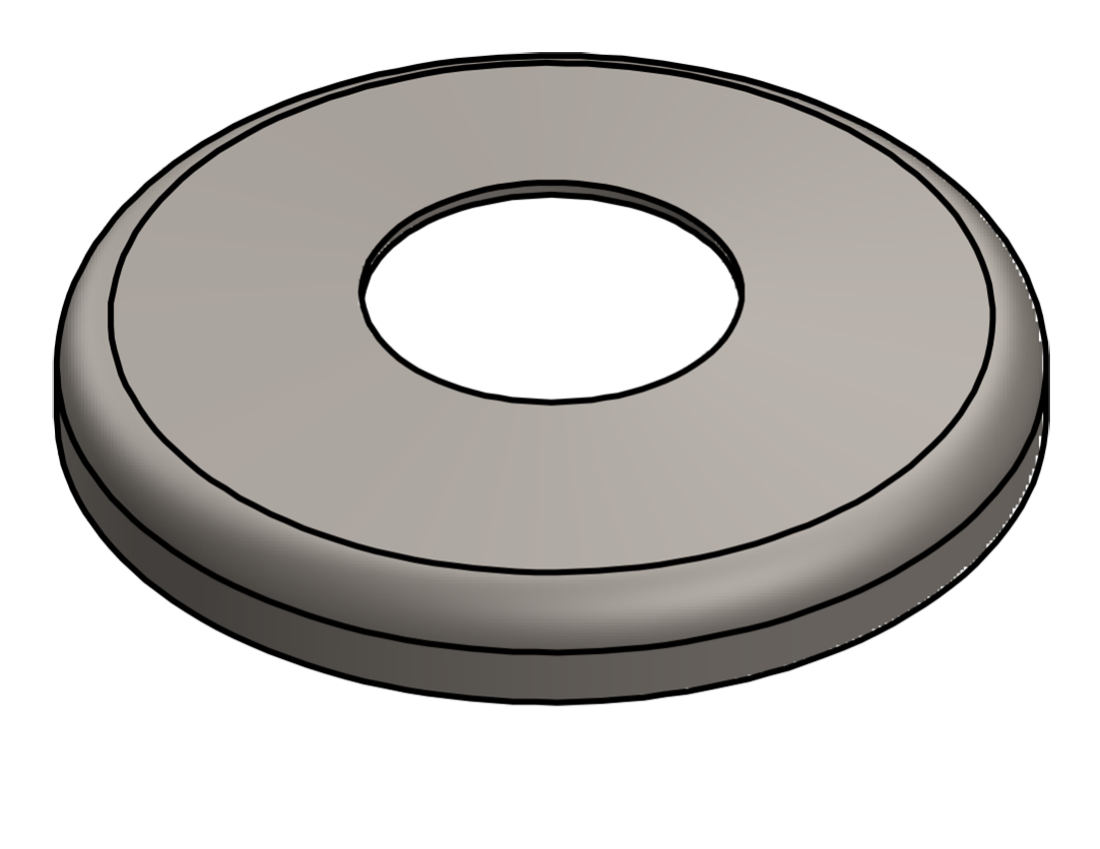 Picture of #SCF125 - STEEL 1 1/4" TUBE SNAP COVER FLANGE