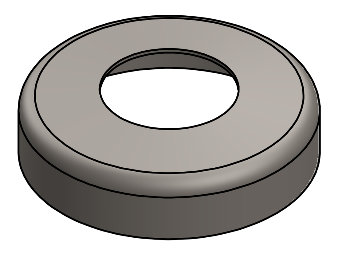 Picture of #SCF150 - STEEL 1 1/2" TUBE SNAP COVER FLANGE