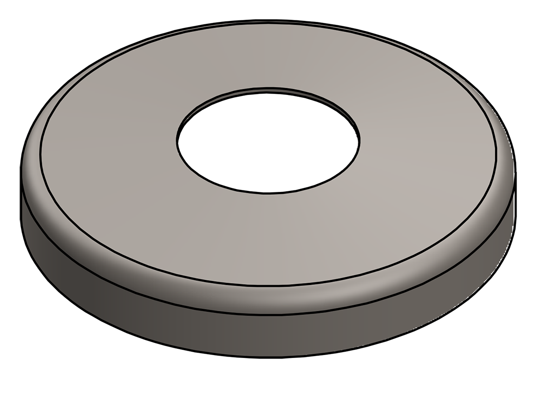 Picture of #SCF166 - STEEL 1 1/4" PIPE SNAP COVER FLANGE