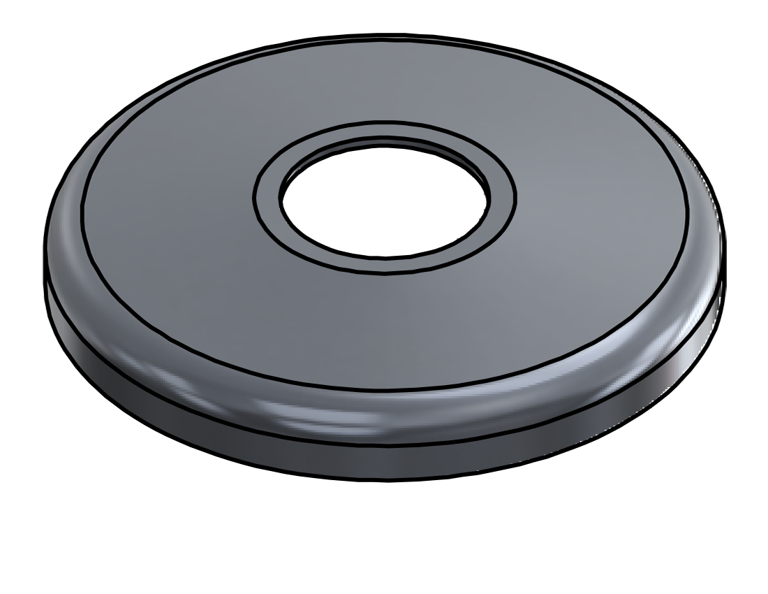 Picture of #SCF100-AL - ALUMINUM 1" TUBE SNAP COVER FLANGE